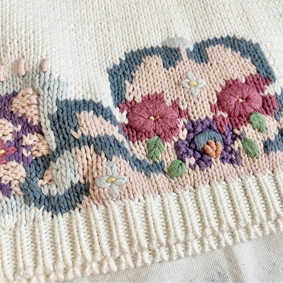 Vintage Runaway Bay Cottagecore Oversized Pastel Knit Pullover Sweater - S/M - Picture 9 of 16